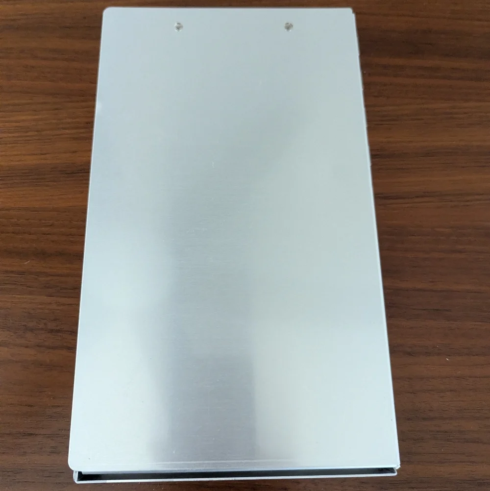 Saunders 10507 Snapak Aluminum Side Open Memo Size Holder Folder Small Dent